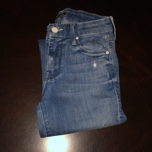 Mother Jeans: “The Looker Crop” in Graffiti Girl, Size 24. - Picture 3 of 14